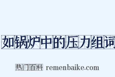 如锅炉中的压力组词是什么意思的图片